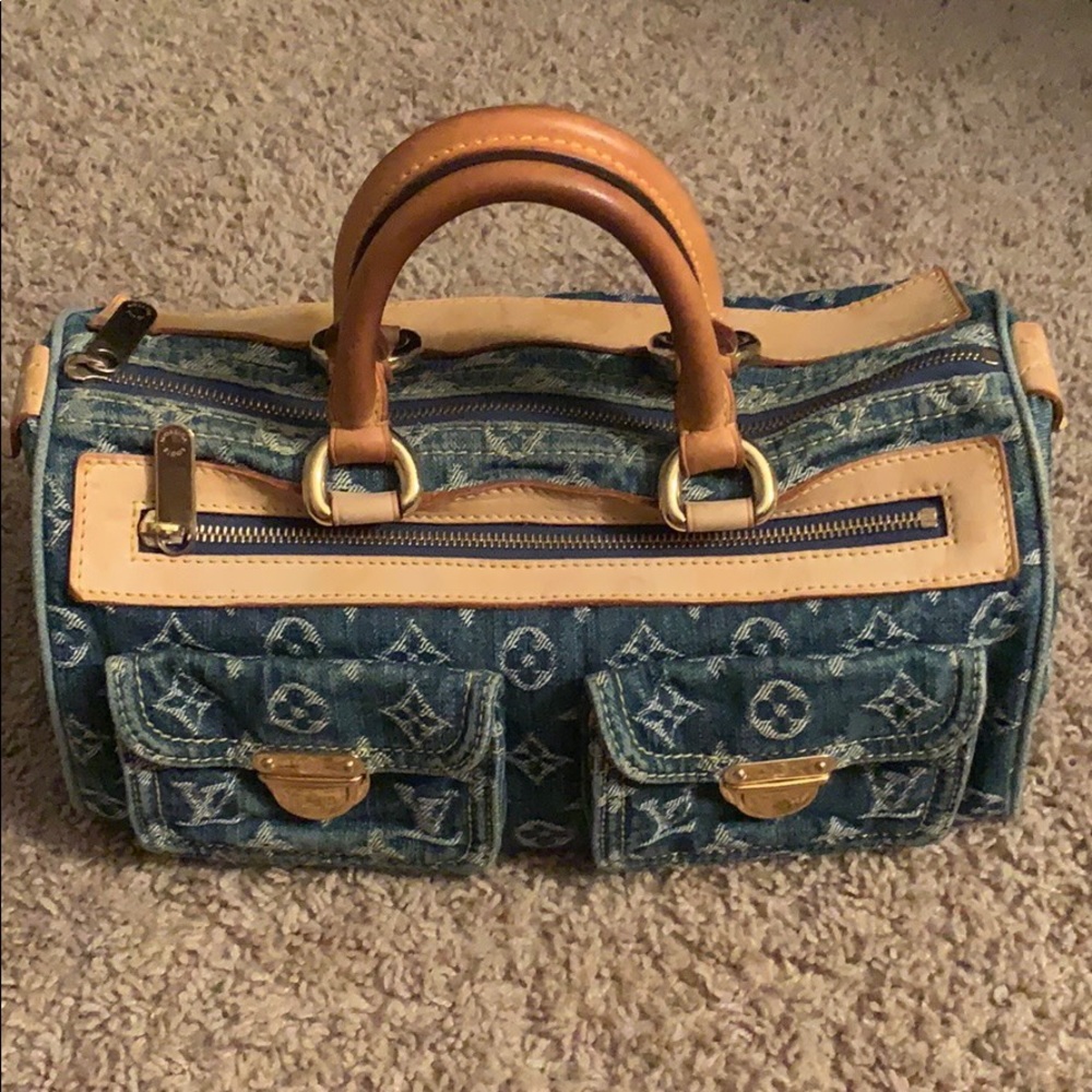 Louis Vuitton Denim Speedy Purse